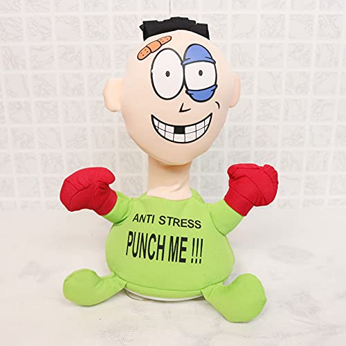 Stress Relief Toy, Touching Punch Electric Plush Vent Toy Me Doll Funny Emotional Relieve Anxiety Screaming for Child, green, 02F39NOKJZ17K4VJKT6U, Medium