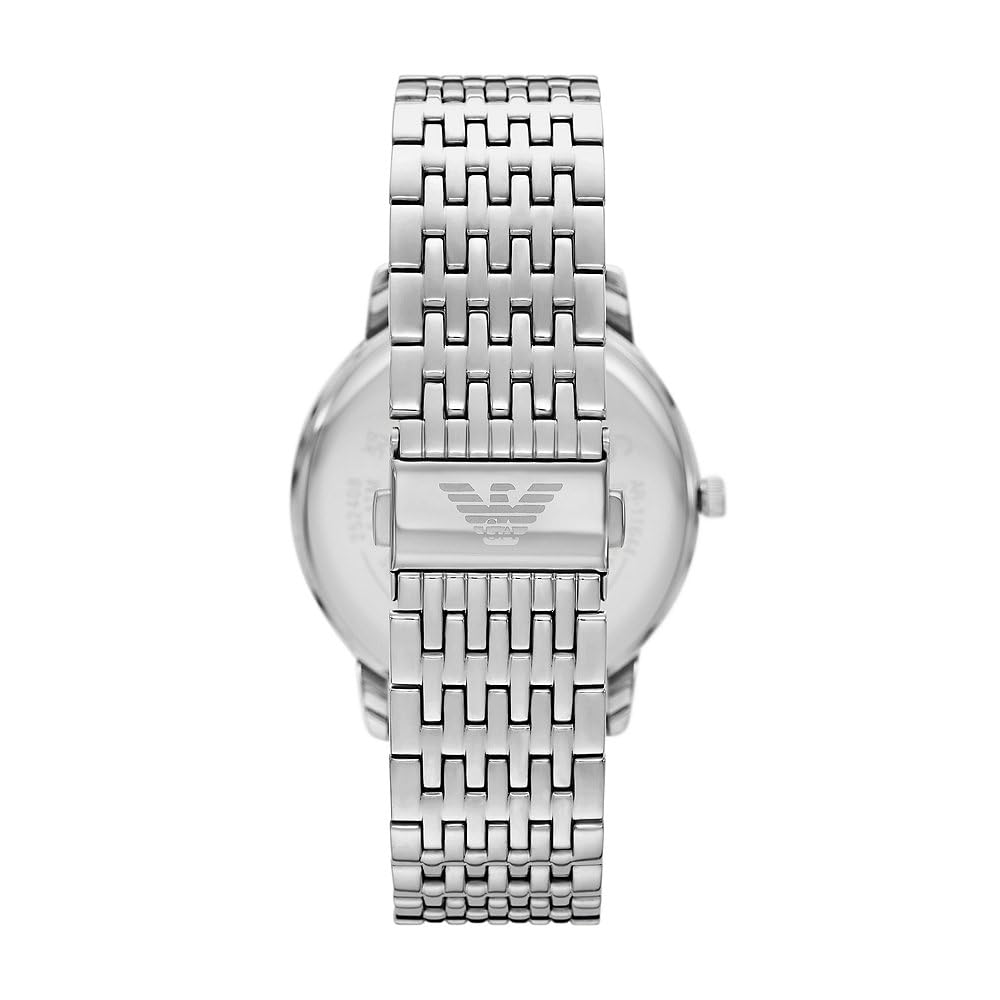 Emporio Armani Watch for Men, Quartz Movement and 42mm Case Size with Stainless Steel, Leather or Silicone Strap
