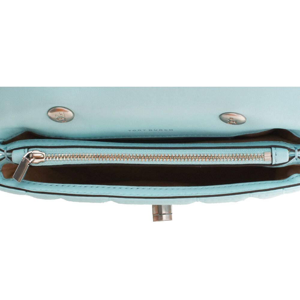 Tory Burch Kira Top Handle Mini Bag, Light Celeste