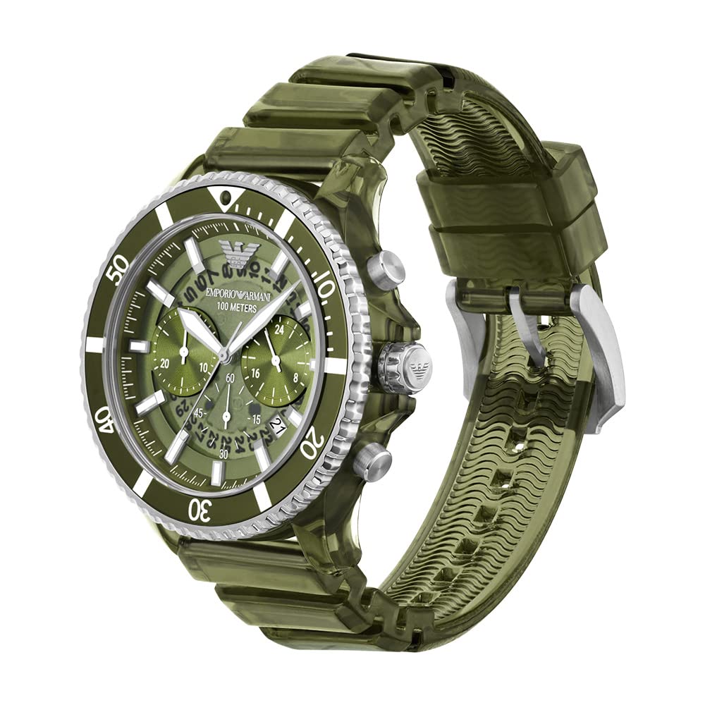 Emporio Armani Men's Dive-Inspired Sports Watch with Stainless Steel, Ceramic, or Silicone Band