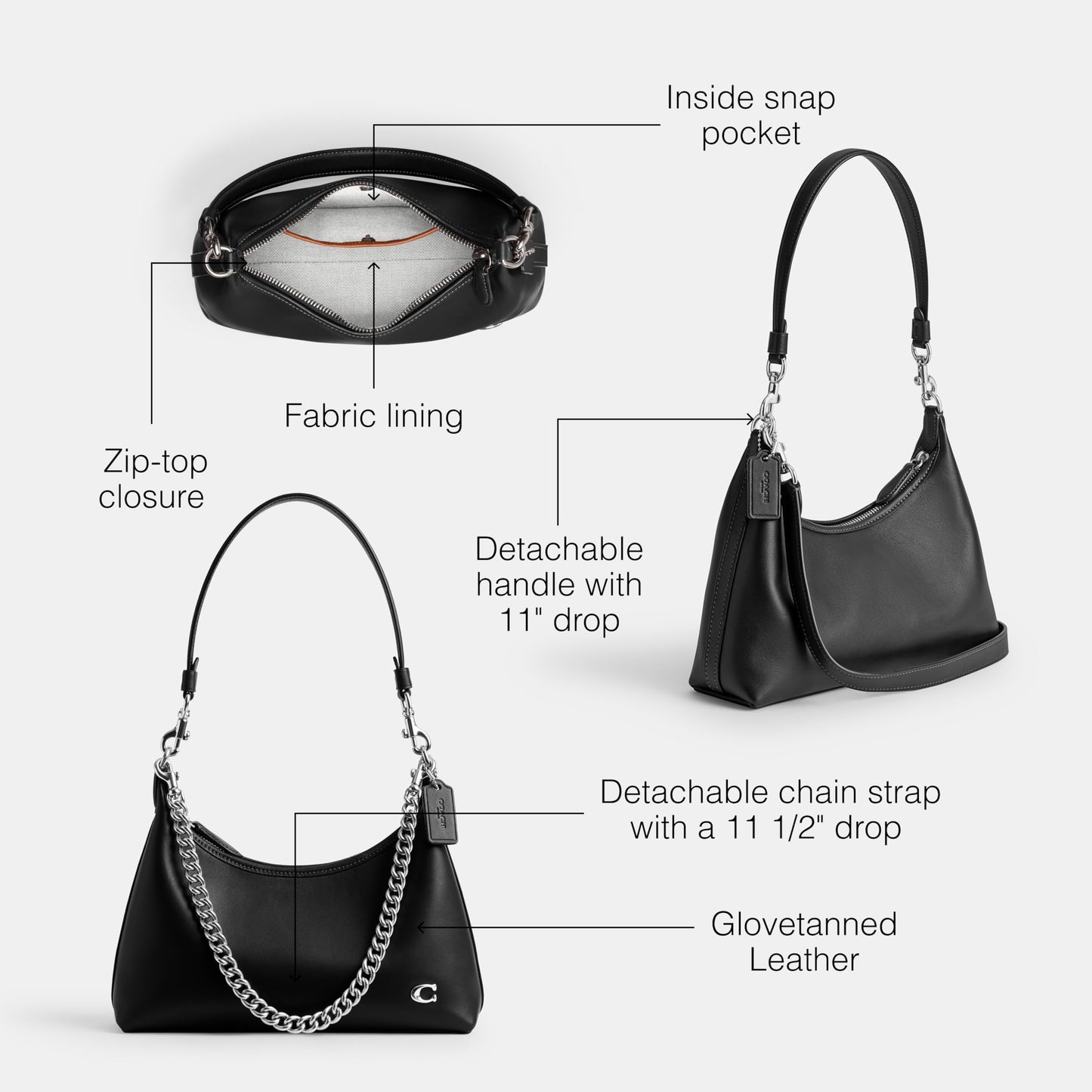 COACH Womens Juliet Shoulder Bag Handbag