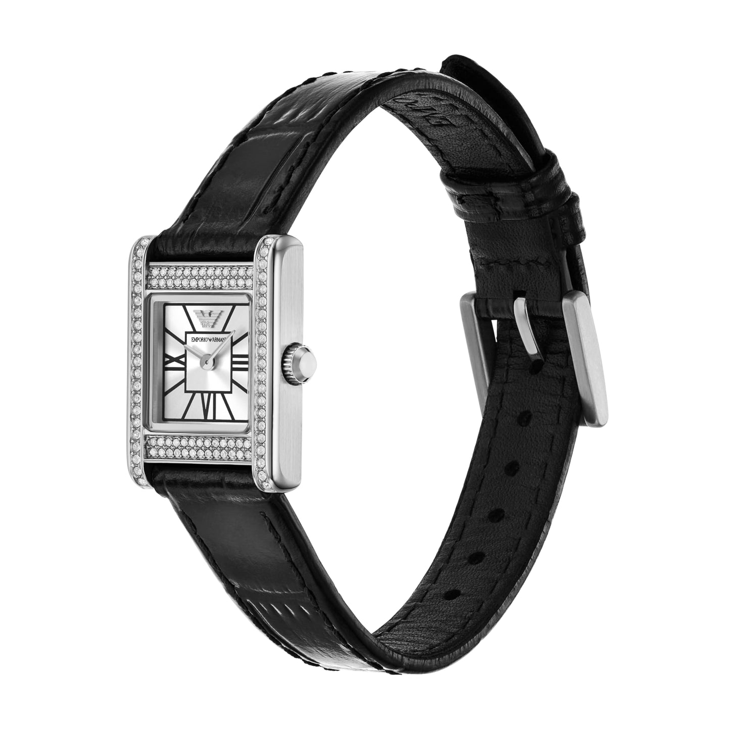 Emporio Armani Two-Hand Rectangular Women's Watch; Dress Watch for Women