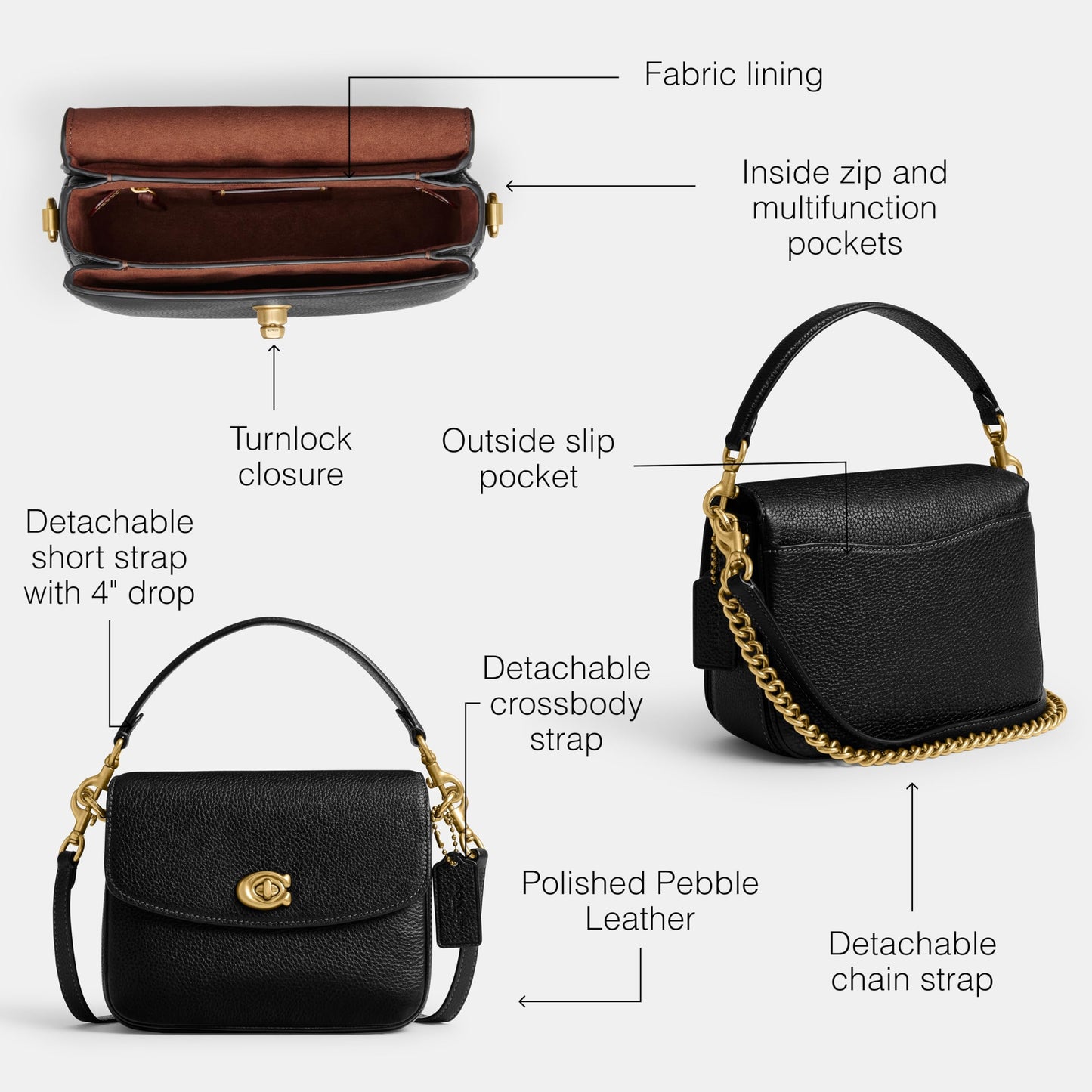 Coach Womens Cassie Crossbody 19 Handbag (pack of 1)