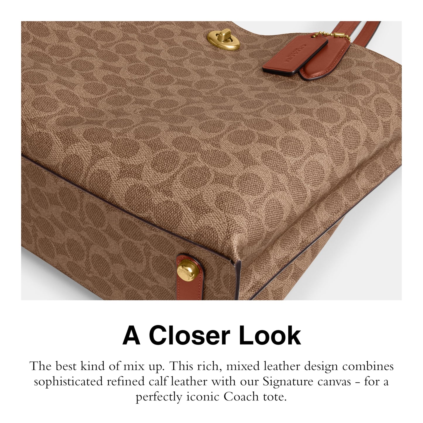 COACH Womens Willow Tote Handbag