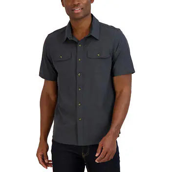 Men's Shirt - Gerry - Woven Camp (Dark Gray)