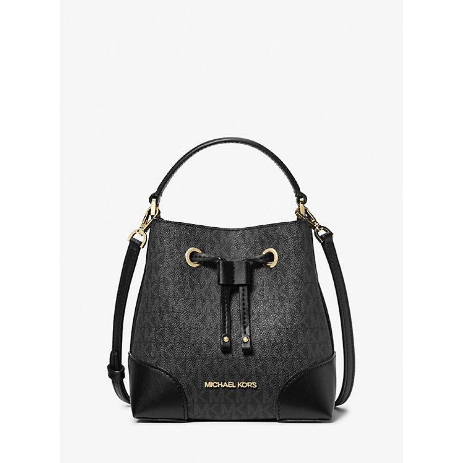 Michael Kors Mercer Small Logo Bucket Bag Black Brandat Outlet