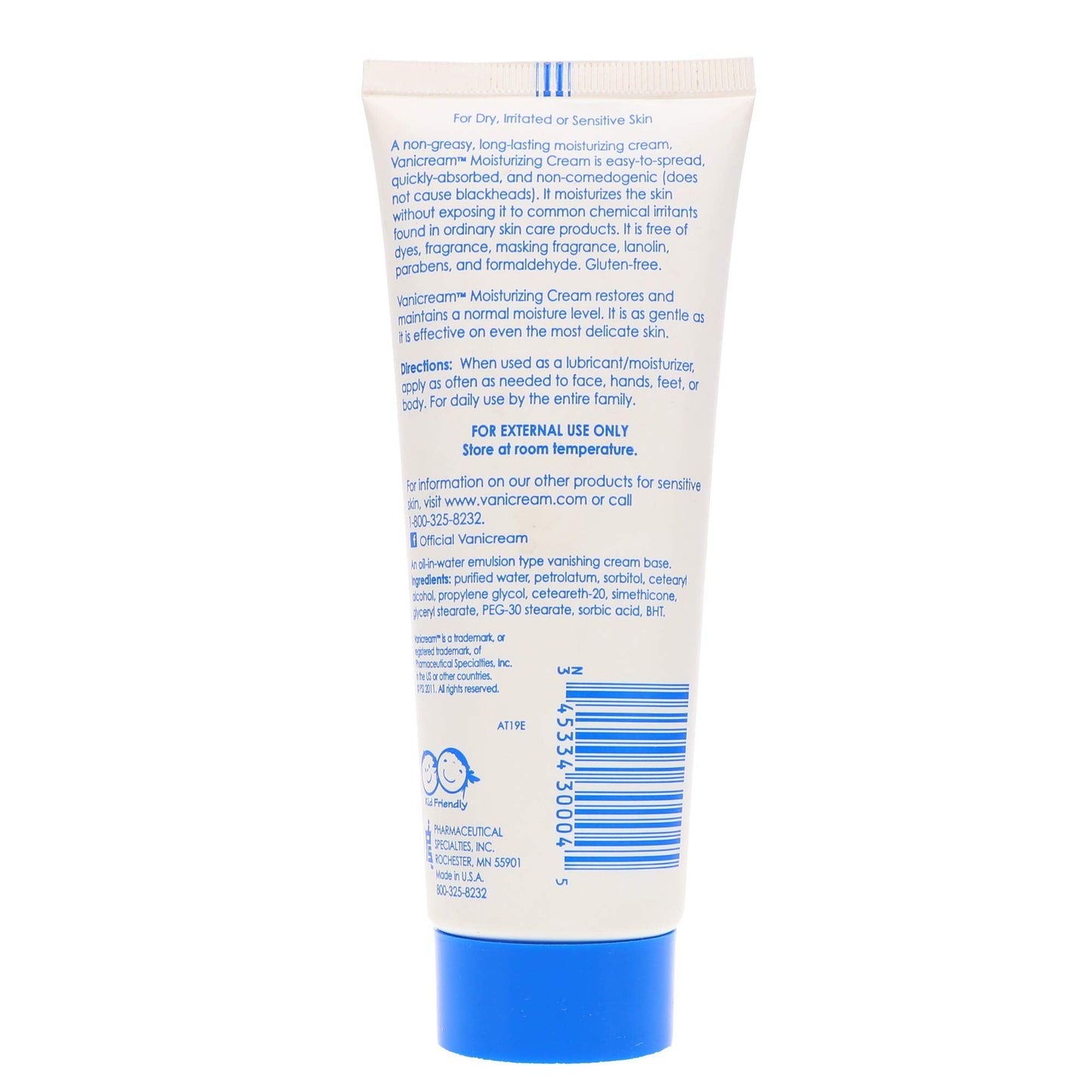 Vanicream Mosturizing Cream for Sensitive Skin 4oz