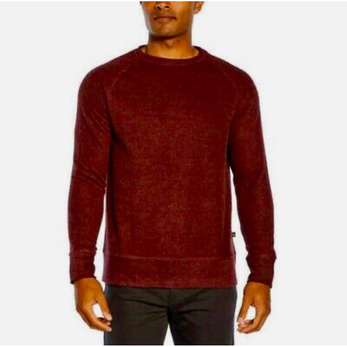 Banana Republic-Banana Republic Men’s Crew Sweatshirt, (Burgundy Heather) - Brandat Outlet