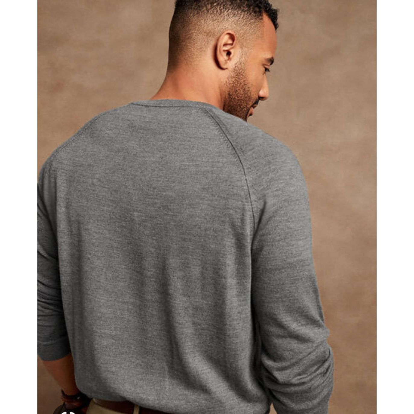 Banana Republic-BANANA REPUBLIC MERINO Men's CREW-NECK SWEATER (Gray Heather) - Brandat Outlet