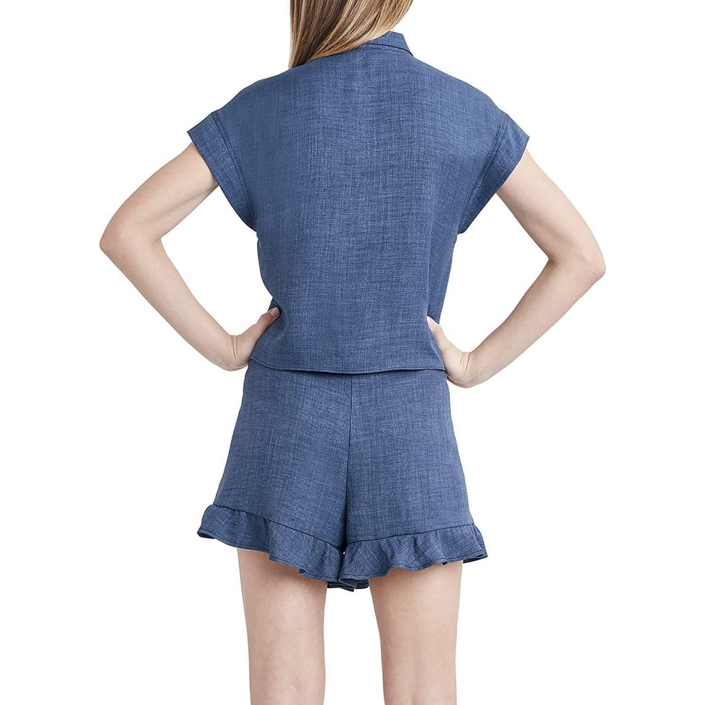 BCBGeneration-BCBGeneration Tie-Hem Shirt, Blue - Brandat Outlet