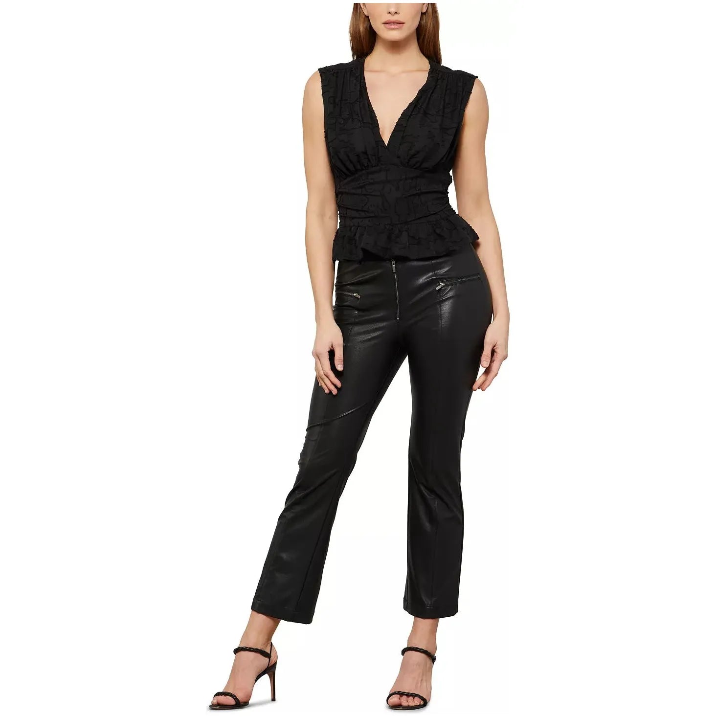 Bcbg leather top hotsell