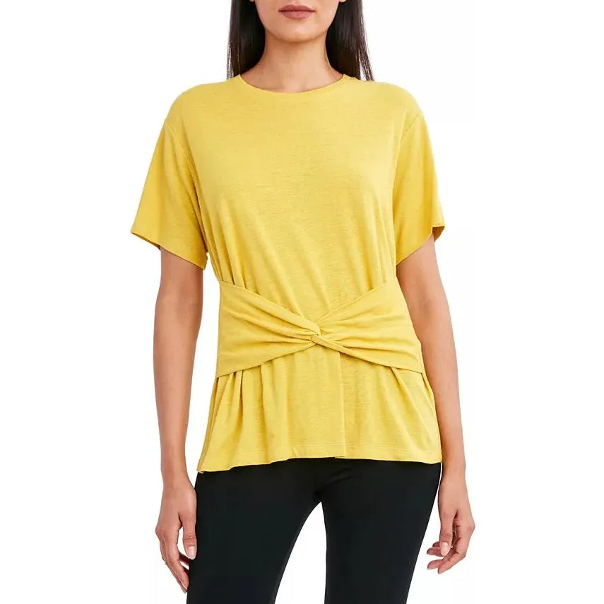 BCBGMAXAZRIA Twisted T Shirt Yellow
