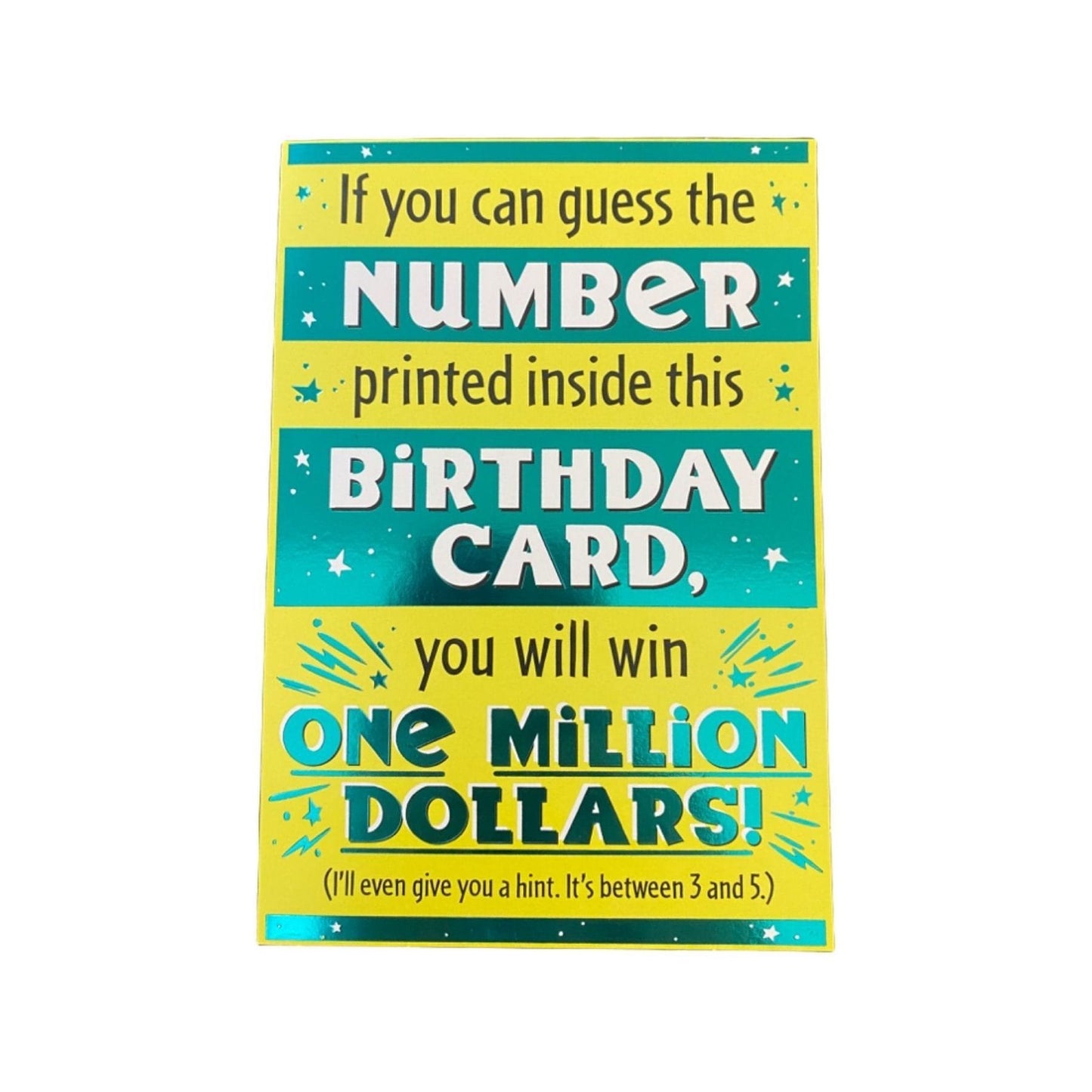 Hallmark-Birthday Card with Envelope - Heartline by Hallmark - "IF YOU CAN GUESS THE NUMBER" - Brandat Outlet