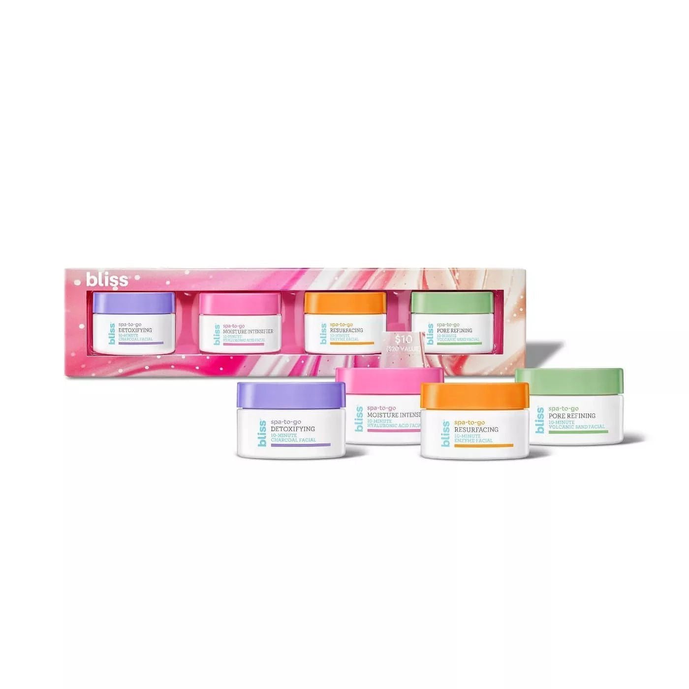 bliss-bliss Spa to Go Facial Skincare Gift Set - 4ct - Brandat Outlet