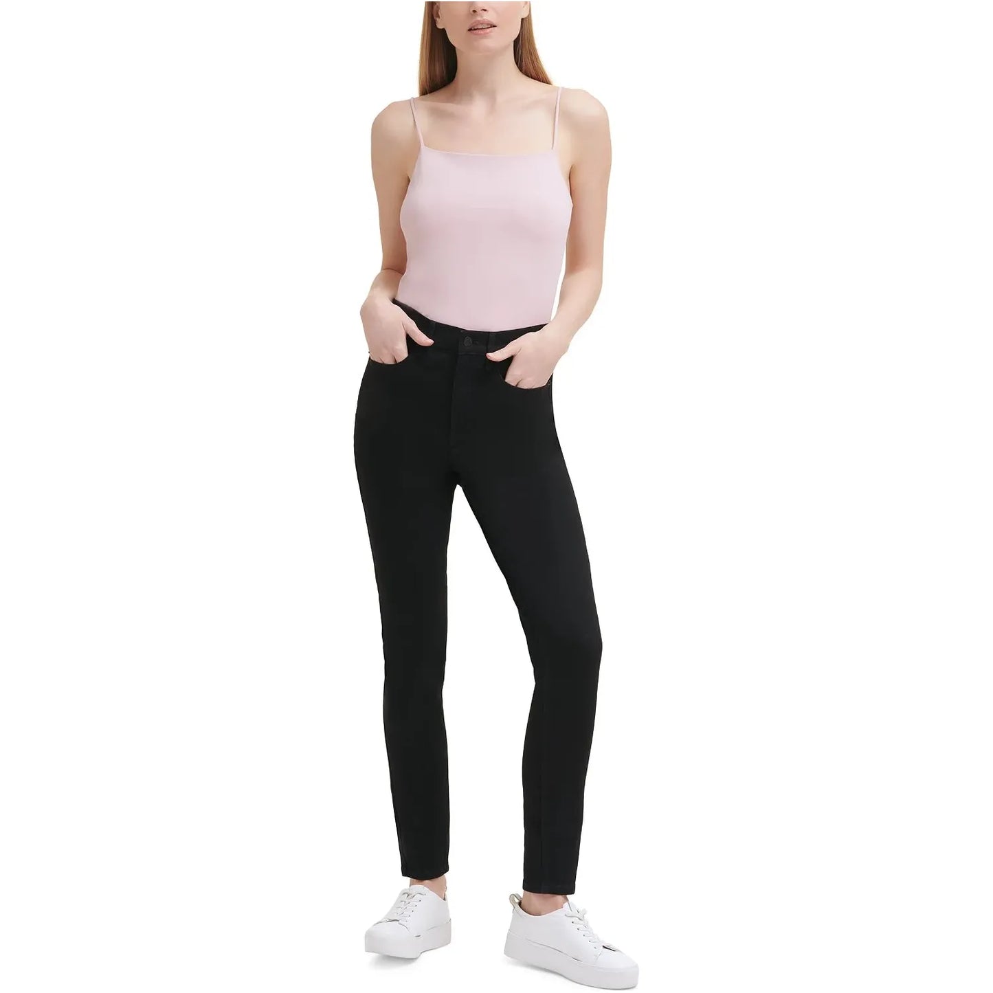 Calvin Klein-Calvin Klein Jeans Square Neck Bodysuit, Pink - Brandat Outlet