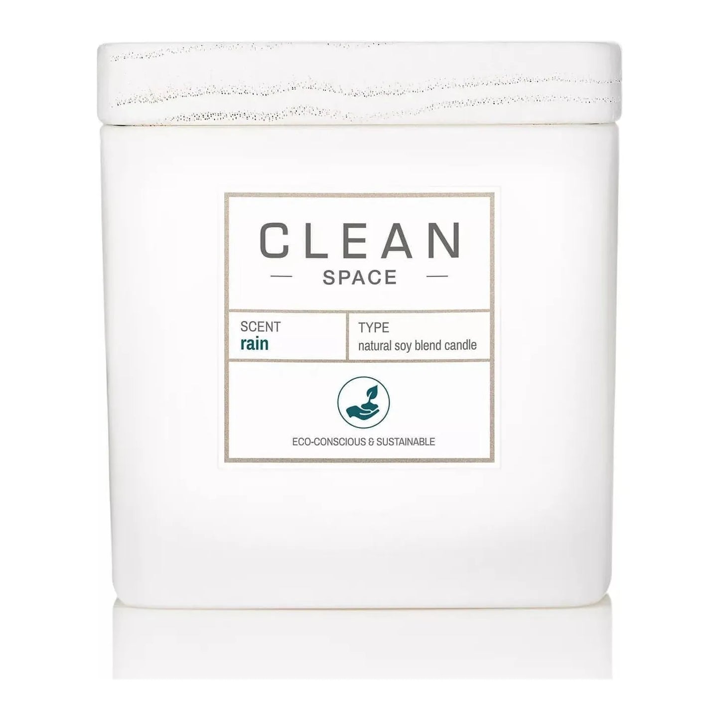CLEAN Fragrance-Candle -CLEAN SPACE Candle | Rain | Natural Soy Blend Scented Candle | Premium Non-Toxic Candle Made with Sustainable Ingredients | Up to 40 Hour Burn Time | 8 oz - Brandat Outlet