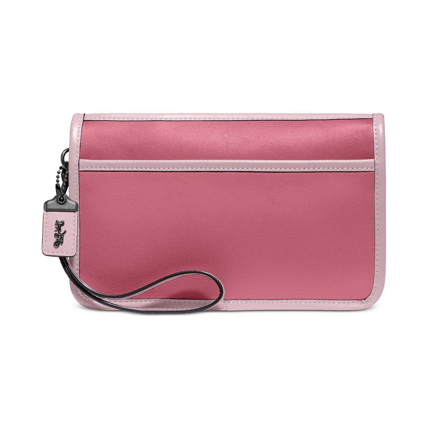 Handbags Online Outlet COACH Color block Leather Britt Wristlet