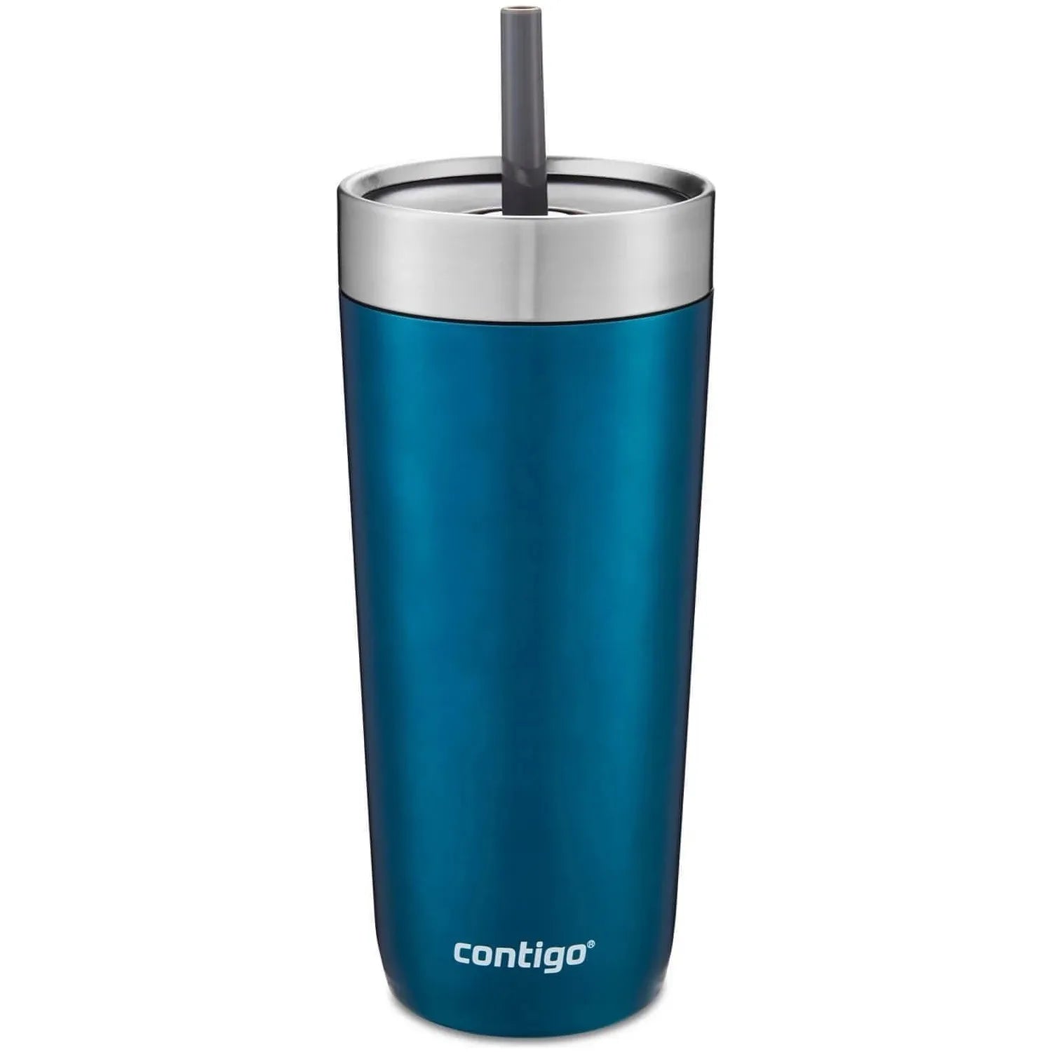 Luxe Stainless Steel Travel Tumbler with Spill-Proof Lid and Straw, 18oz