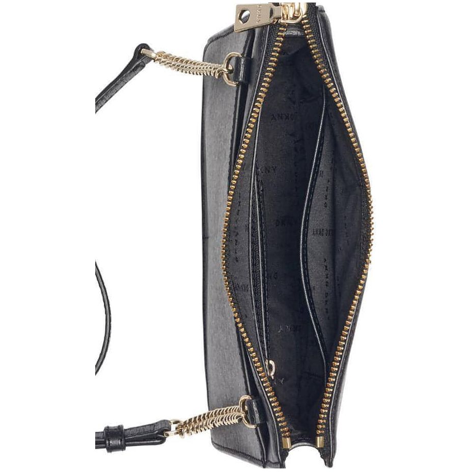 DKNY Ava Leather Top-Zip Crossbody (Black) - Brandat Outlet, Women's Handbags Outlet ,Handbags Online Outlet | Brands Outlet | Brandat Outlet | Designer Handbags Online |