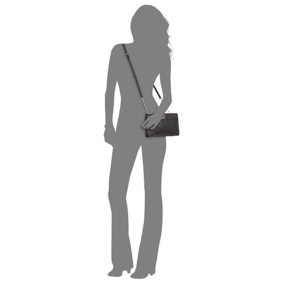 DKNY Ava Leather Top-Zip Crossbody (Black) - Brandat Outlet, Women's Handbags Outlet ,Handbags Online Outlet | Brands Outlet | Brandat Outlet | Designer Handbags Online |