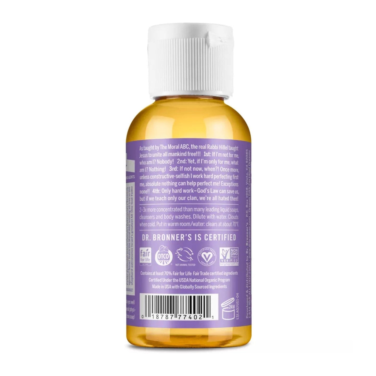 Dr. Bronner's Lavender Liquid Hand Soap (59mL)