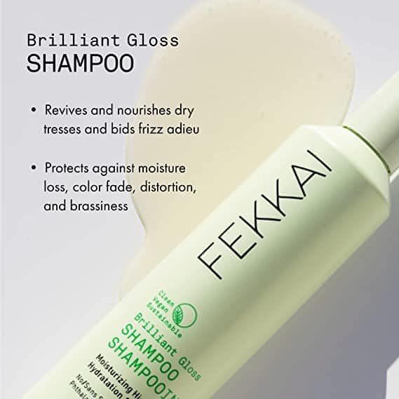 FEKKAI Brilliant Gloss Shampoo |Hair Glossing Shampoo | Moisturizing Hair Shine | Clean, Vegan | Sulfate Free Shampoo, 8.5oz