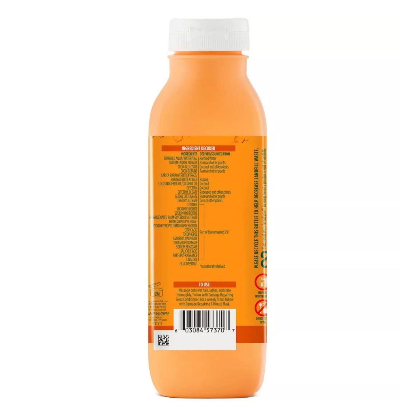 Garnier Fructis Papaya Damage Repairing Treat Shampoo - 350mL