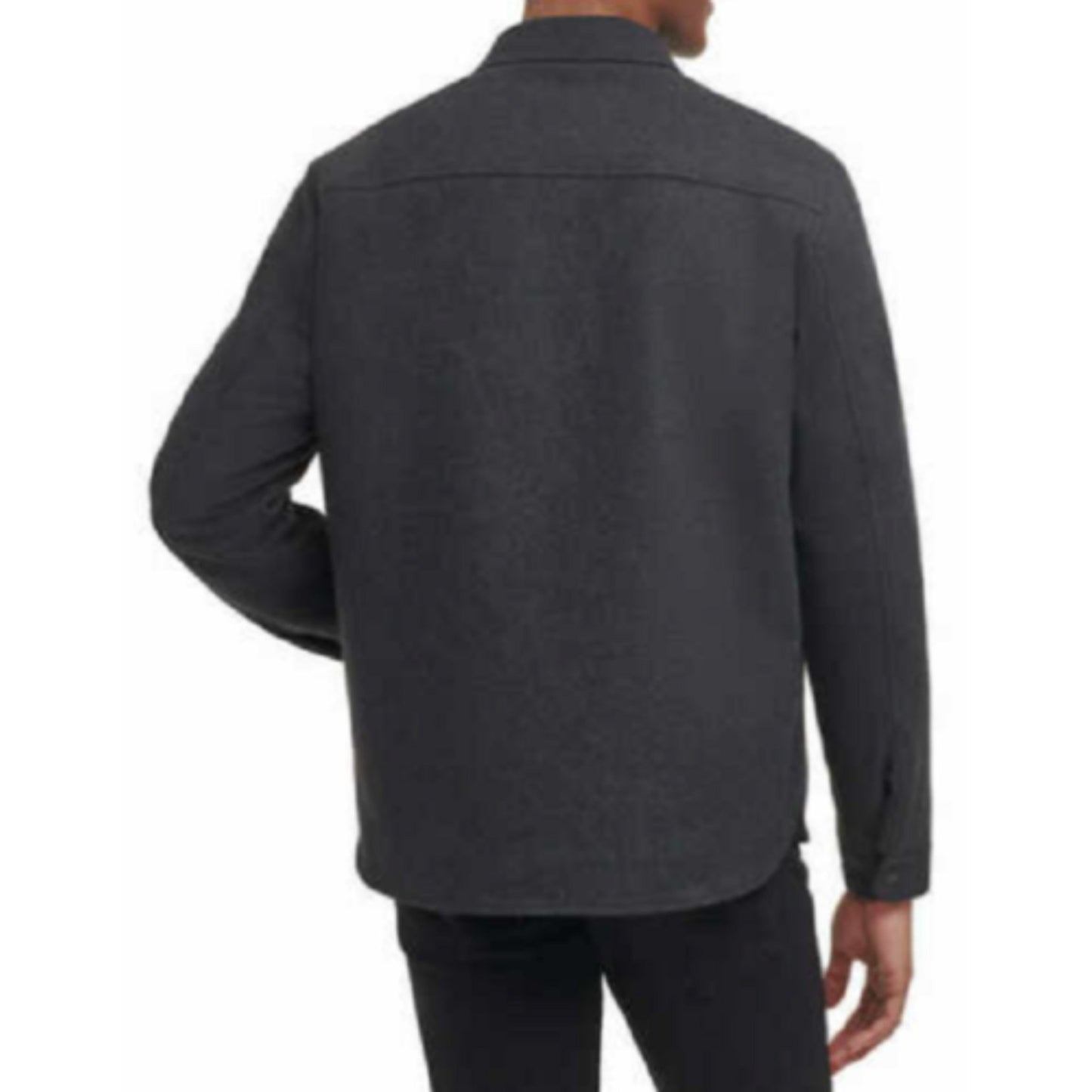 GH Bass & Co Men's Wool Blended Lined Jacket, Charcoal