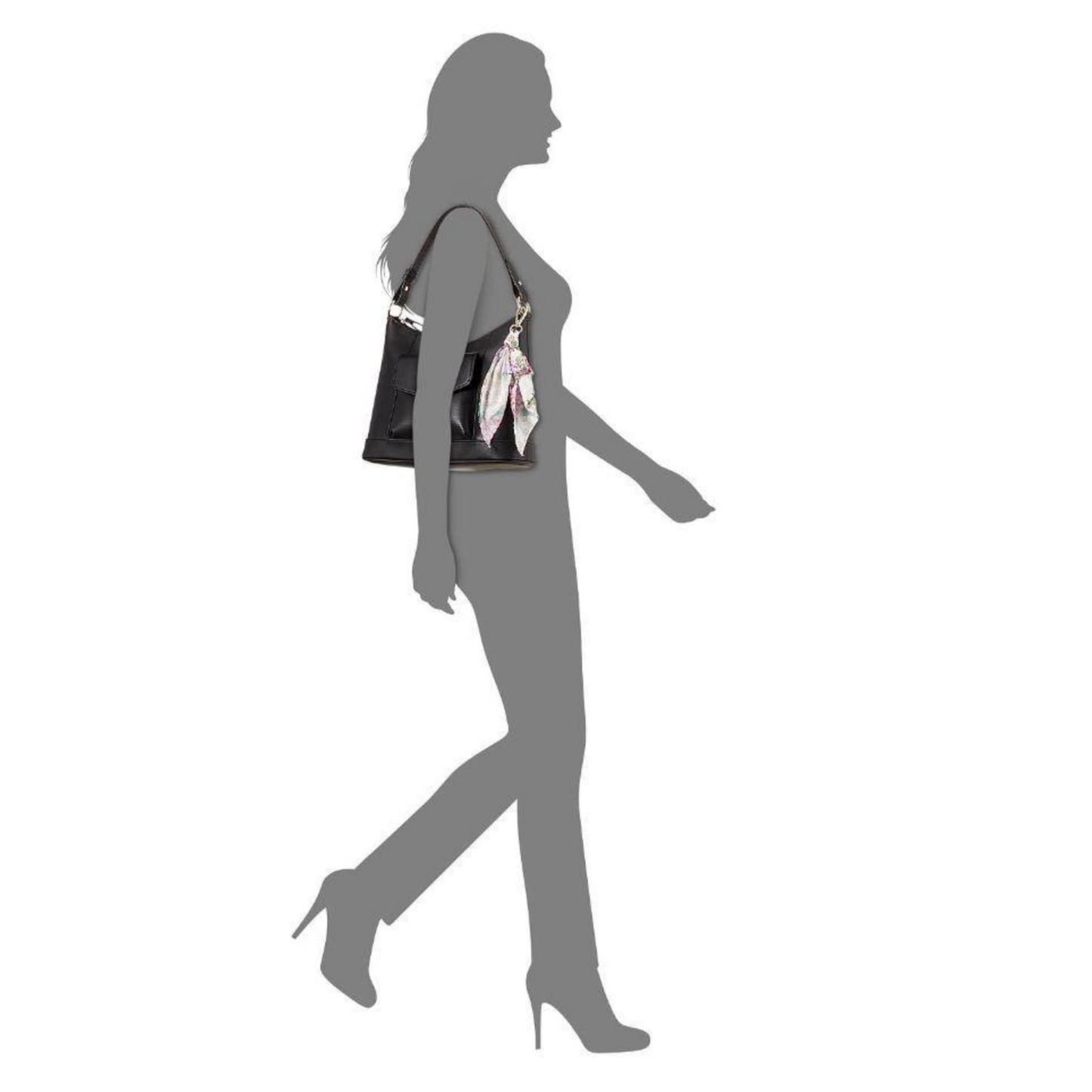 Giani Bernini Leather Handbag with Scarf