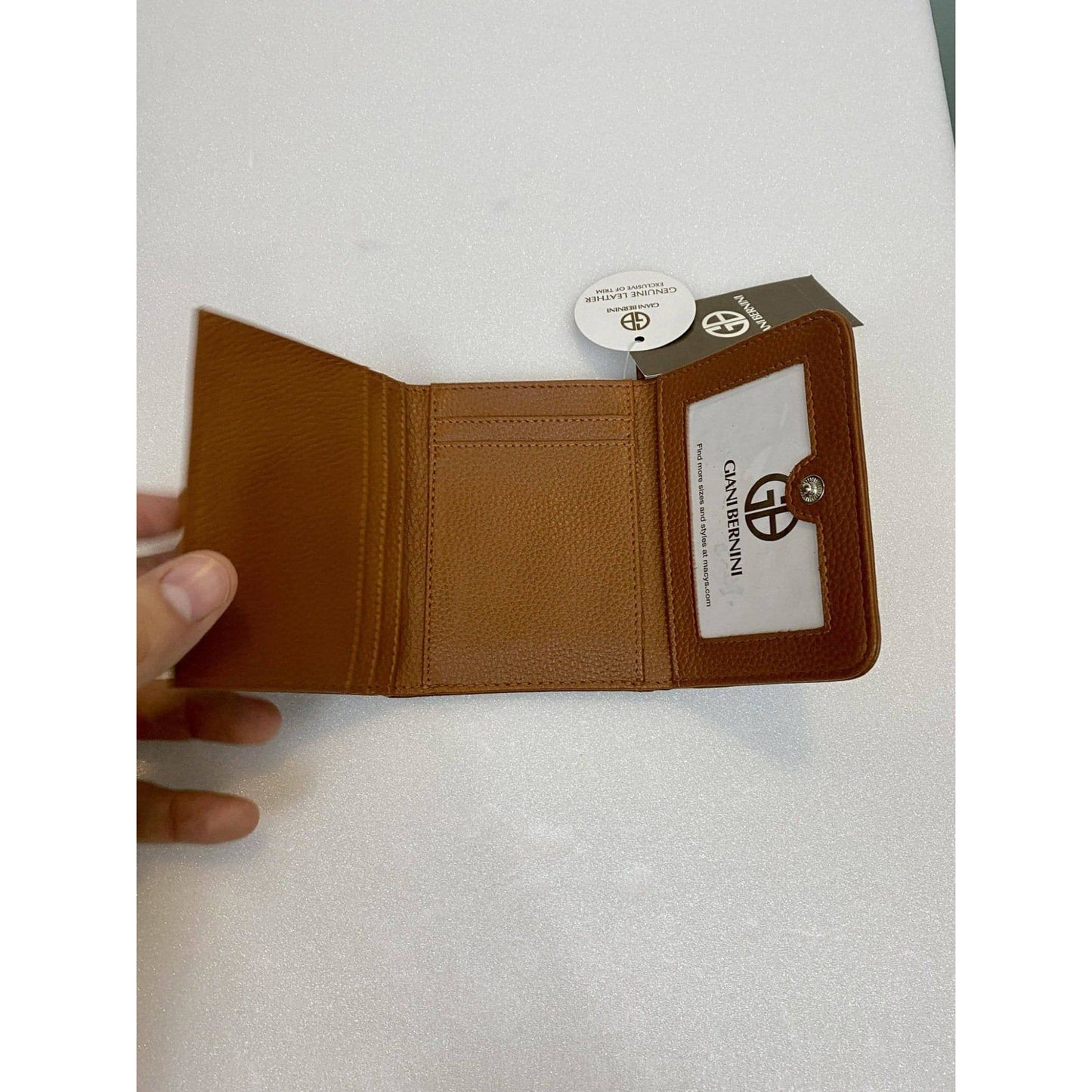 Giani Bernini Softy Leather Trifold Wallet (Light Brown) - Brandat Outlet, Women's Handbags Outlet ,Handbags Online Outlet | Brands Outlet | Brandat Outlet | Designer Handbags Online |
