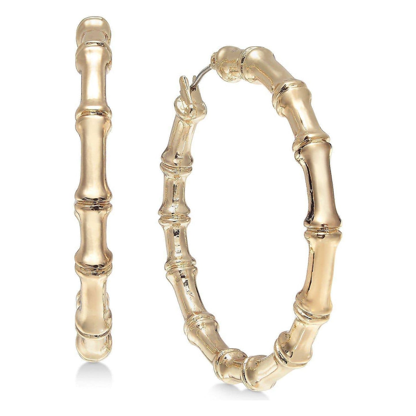 Gold-Tone Bamboo Hoop Earrings - Brandat Outlet, Women's Handbags Outlet ,Handbags Online Outlet | Brands Outlet | Brandat Outlet | Designer Handbags Online |
