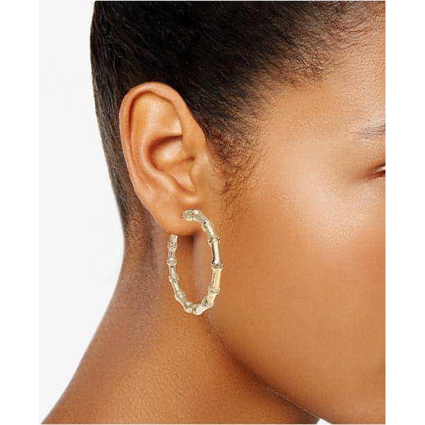 Gold-Tone Bamboo Hoop Earrings - Brandat Outlet, Women's Handbags Outlet ,Handbags Online Outlet | Brands Outlet | Brandat Outlet | Designer Handbags Online |