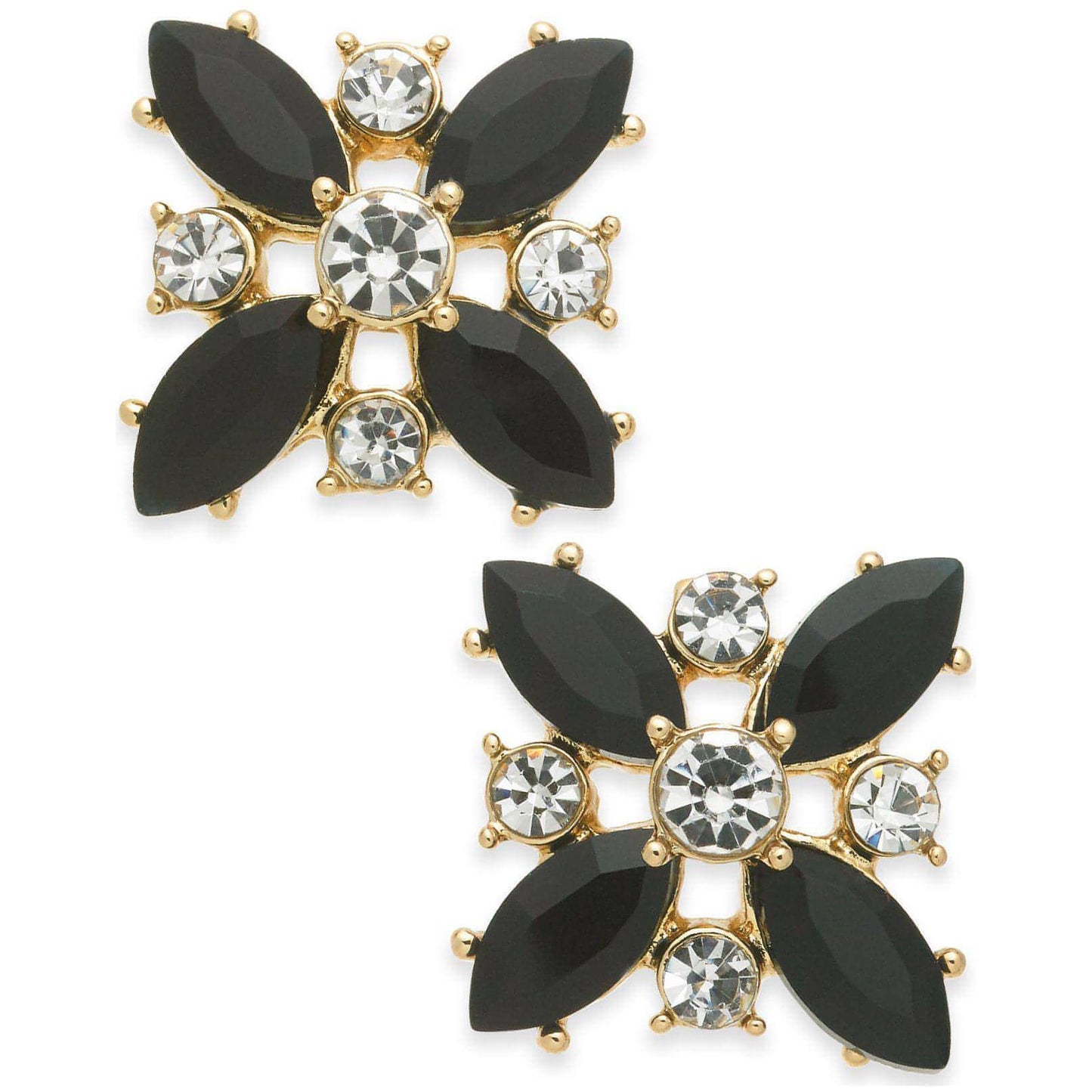 Gold-Tone-Crystal Stone Stud Earrings - Brandat Outlet, Women's Handbags Outlet ,Handbags Online Outlet | Brands Outlet | Brandat Outlet | Designer Handbags Online |