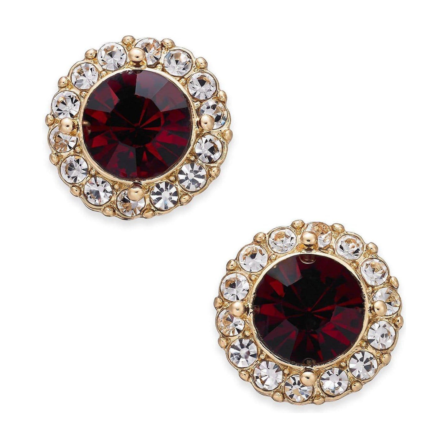 Gold-Tone Pavé & Stone Halo Stud Earrings - Brandat Outlet, Women's Handbags Outlet ,Handbags Online Outlet | Brands Outlet | Brandat Outlet | Designer Handbags Online |