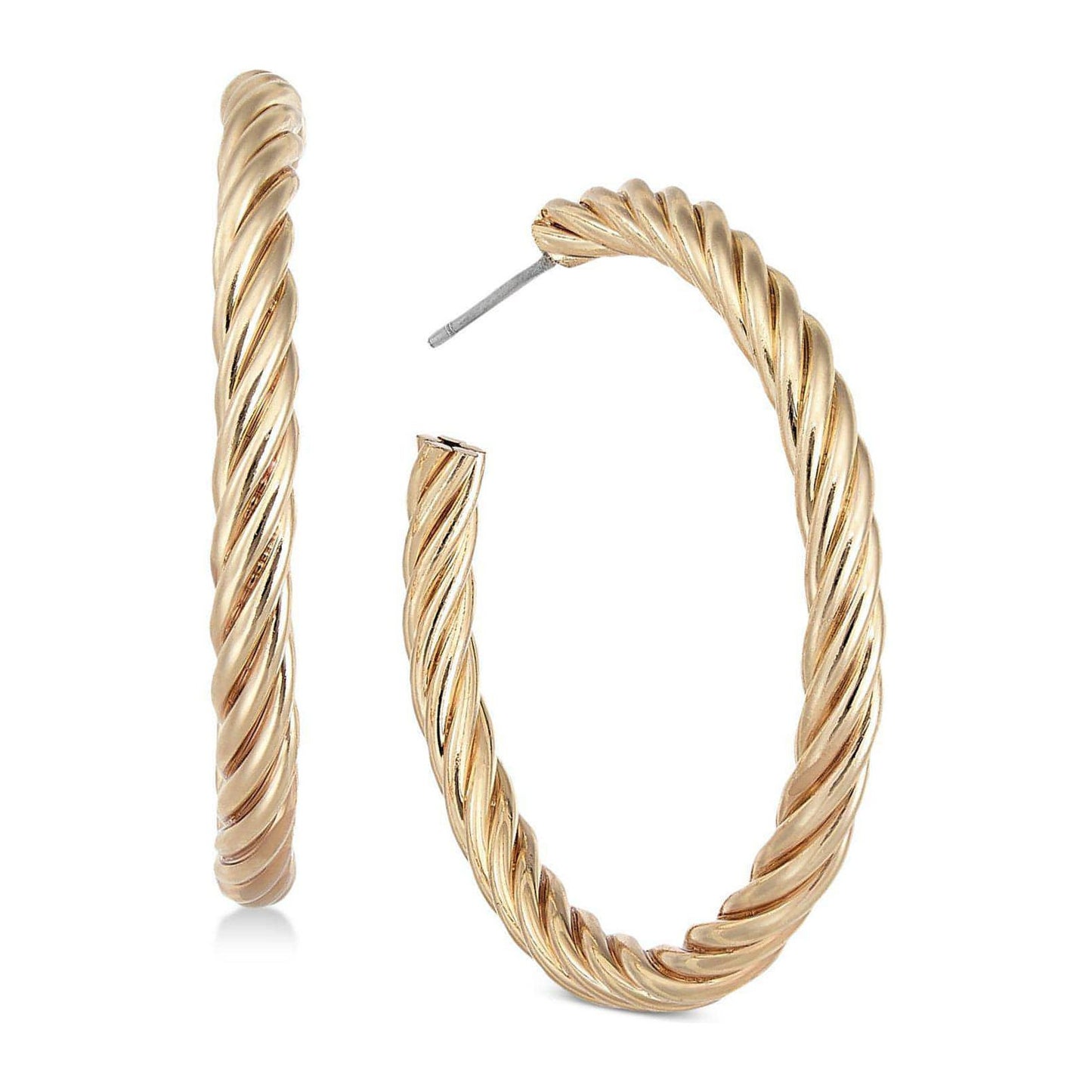 Gold-tone Twist Hoop Earrings - Brandat Outlet, Women's Handbags Outlet ,Handbags Online Outlet | Brands Outlet | Brandat Outlet | Designer Handbags Online |