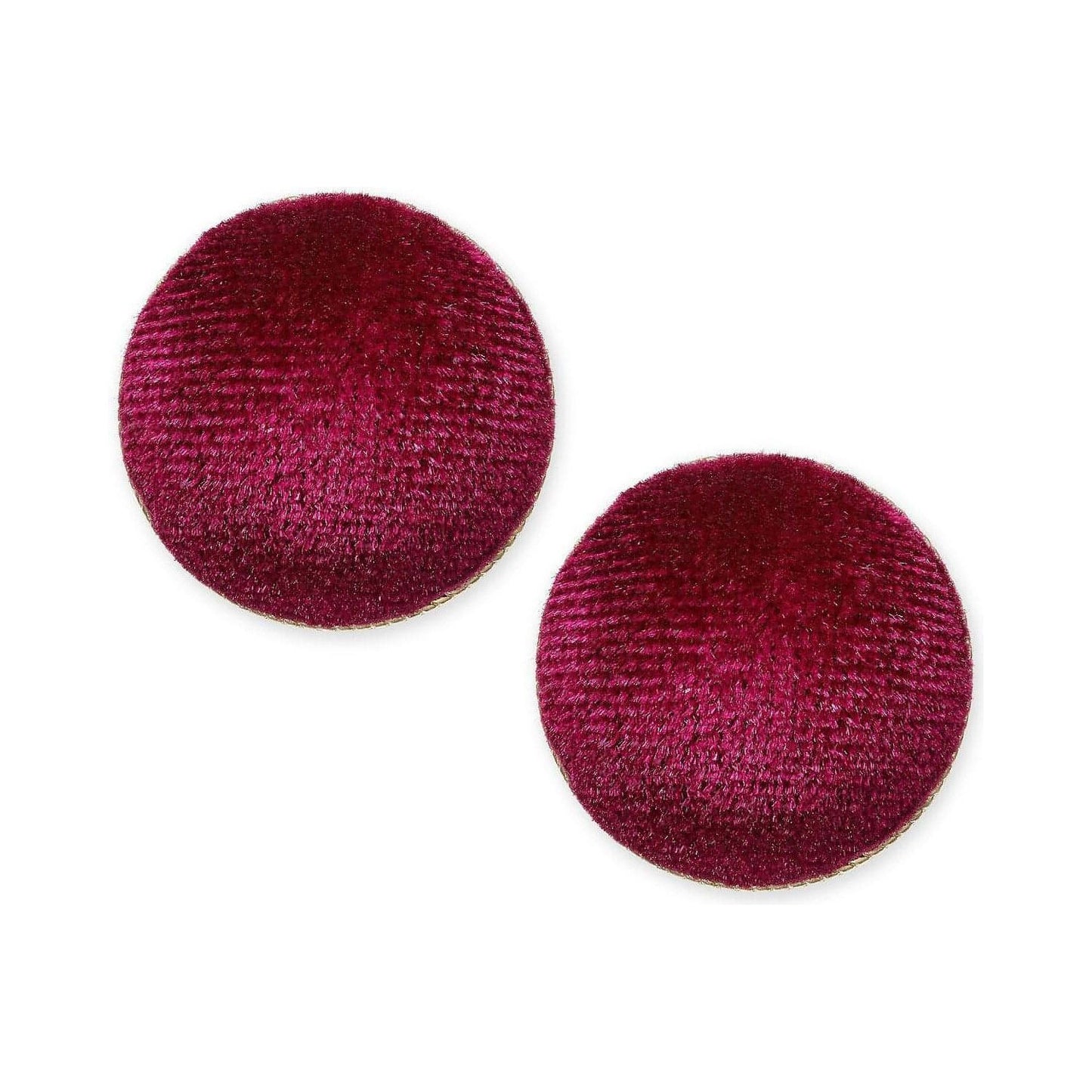 Gold-Tone Velvet Button Stud Earrings - Brandat Outlet, Women's Handbags Outlet ,Handbags Online Outlet | Brands Outlet | Brandat Outlet | Designer Handbags Online |