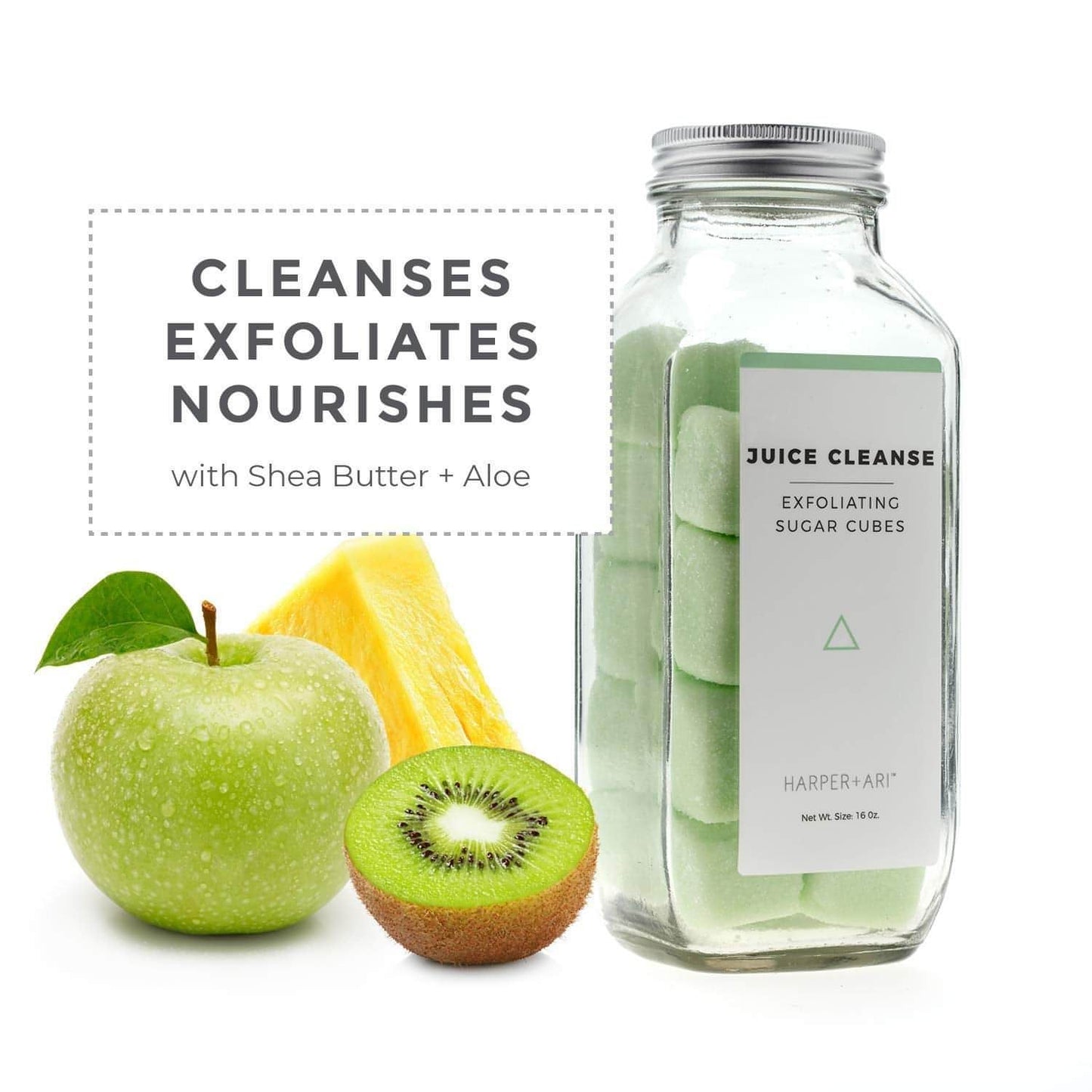 Harper + Ari Exfoliating Sugar Cubes - Juice Cleanse 470ml
