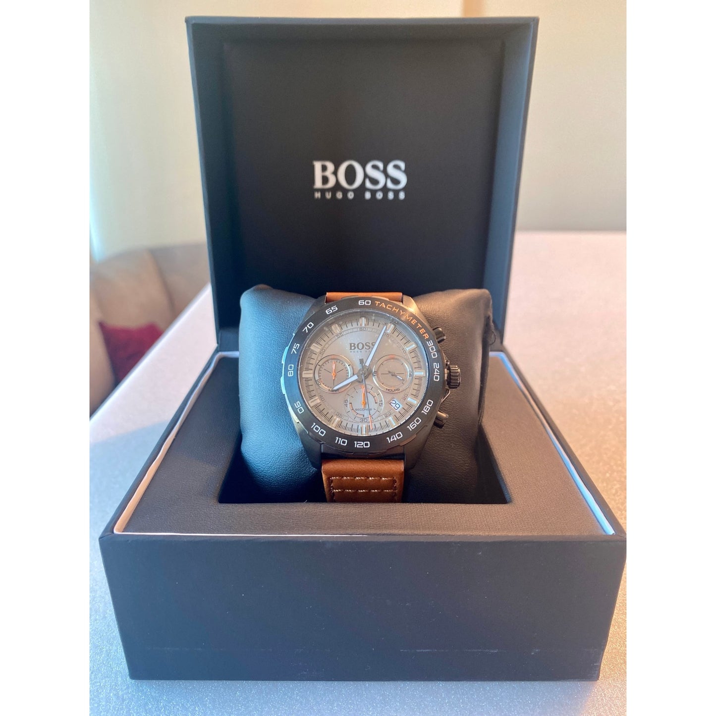 Hugo Boss Grand Prix Men's Chronograph Leather Strap (1513664)