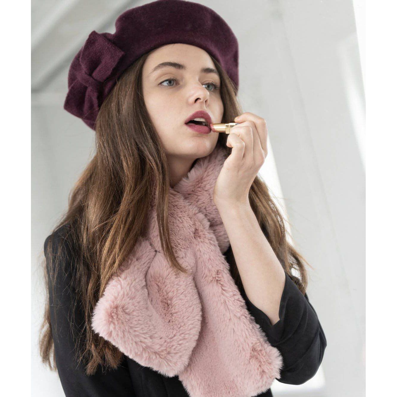 INC Bow Beret (Red Grape) - Brandat Outlet, Women's Handbags Outlet ,Handbags Online Outlet | Brands Outlet | Brandat Outlet | Designer Handbags Online |