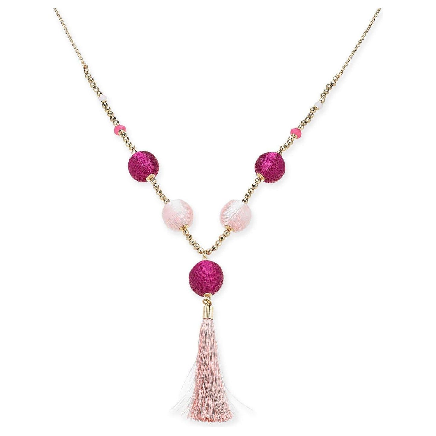 I.N.C. Gold-Tone Bead & Wrapped Ball Long Tassel Necklace - Brandat Outlet, Women's Handbags Outlet ,Handbags Online Outlet | Brands Outlet | Brandat Outlet | Designer Handbags Online |