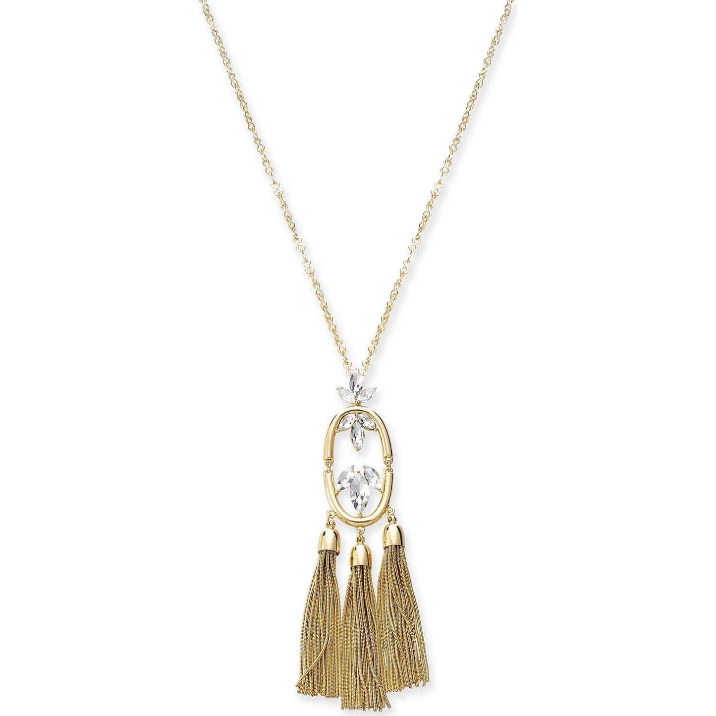 I.N.C. Gold-Tone Crystal & Chain Tassels Pendant Necklace - Brandat Outlet, Women's Handbags Outlet ,Handbags Online Outlet | Brands Outlet | Brandat Outlet | Designer Handbags Online |
