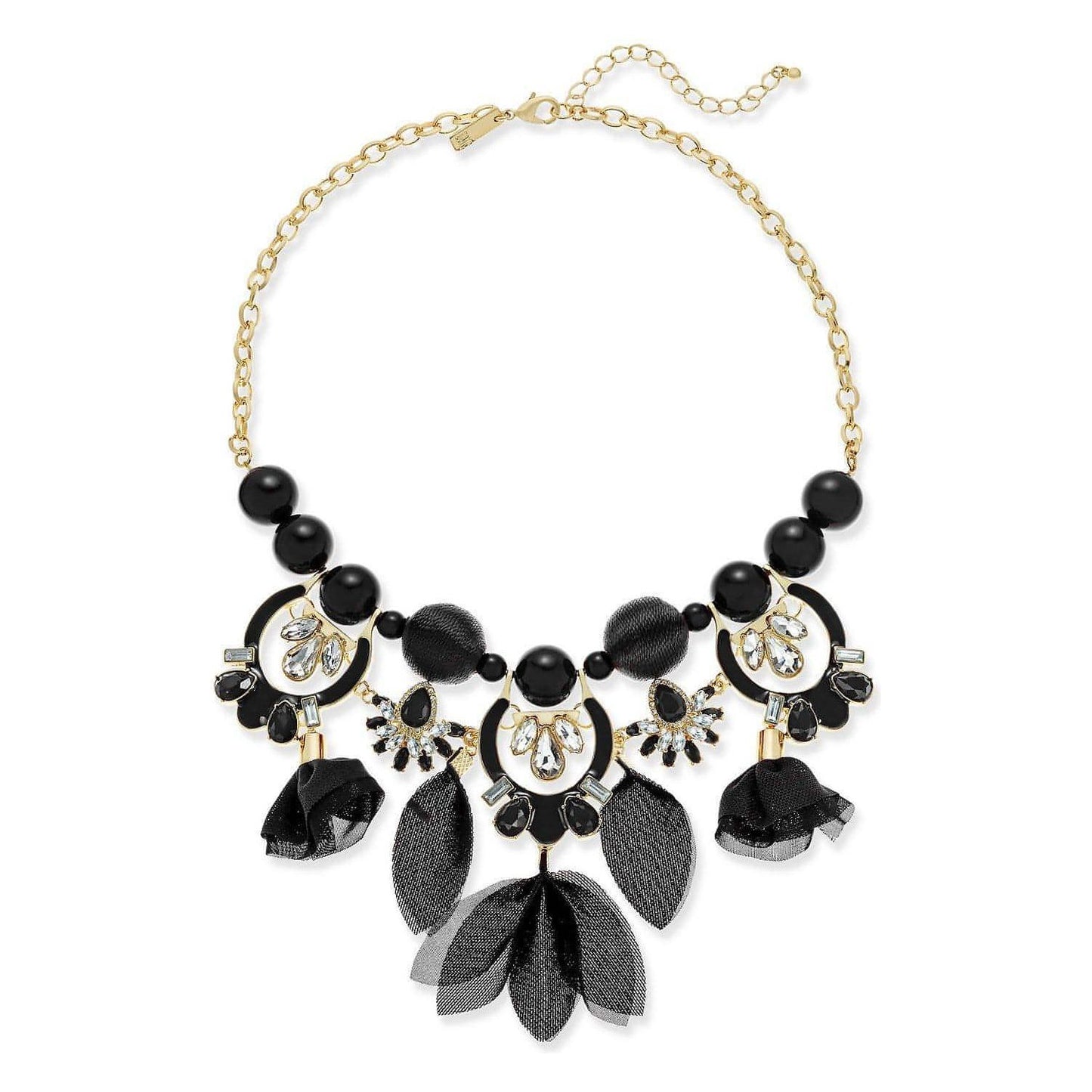 I.N.C. Gold-Tone Stone, Crystal & Mesh Fabric Statement Necklace - Brandat Outlet, Women's Handbags Outlet ,Handbags Online Outlet | Brands Outlet | Brandat Outlet | Designer Handbags Online |