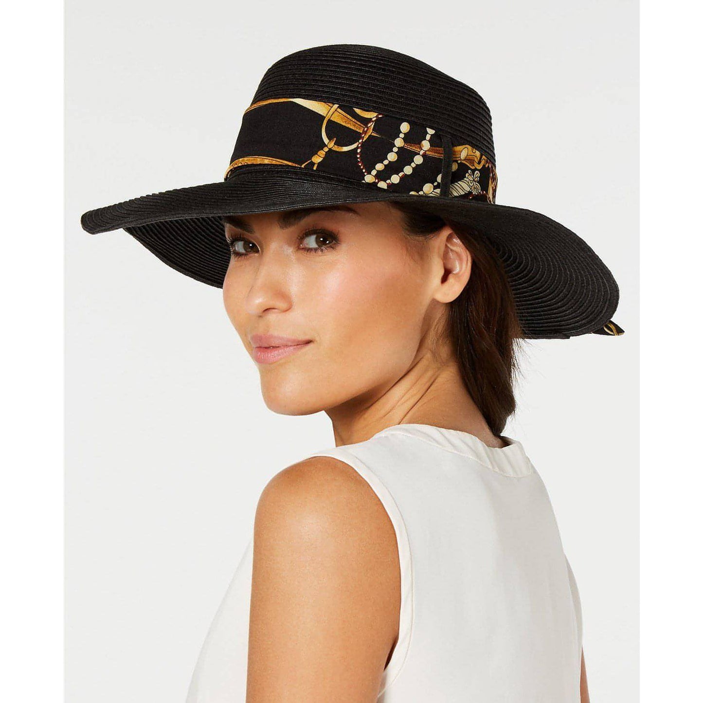 INC Printed Scarf Adjustable Band Floppy Hat - Brandat Outlet, Women's Handbags Outlet ,Handbags Online Outlet | Brands Outlet | Brandat Outlet | Designer Handbags Online |