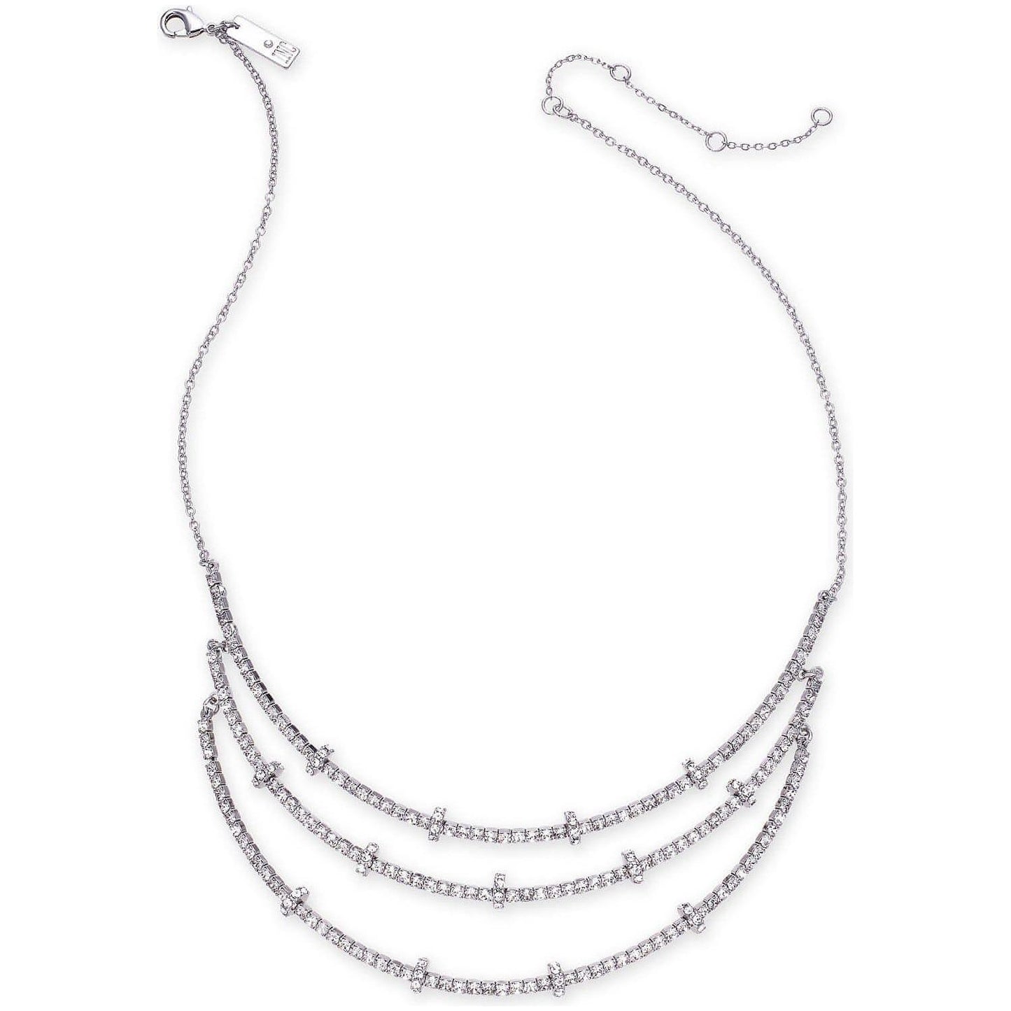 I.N.C. Silver-Tone Crystal & Rondelle Bead Triple-Row Necklace - Brandat Outlet, Women's Handbags Outlet ,Handbags Online Outlet | Brands Outlet | Brandat Outlet | Designer Handbags Online |