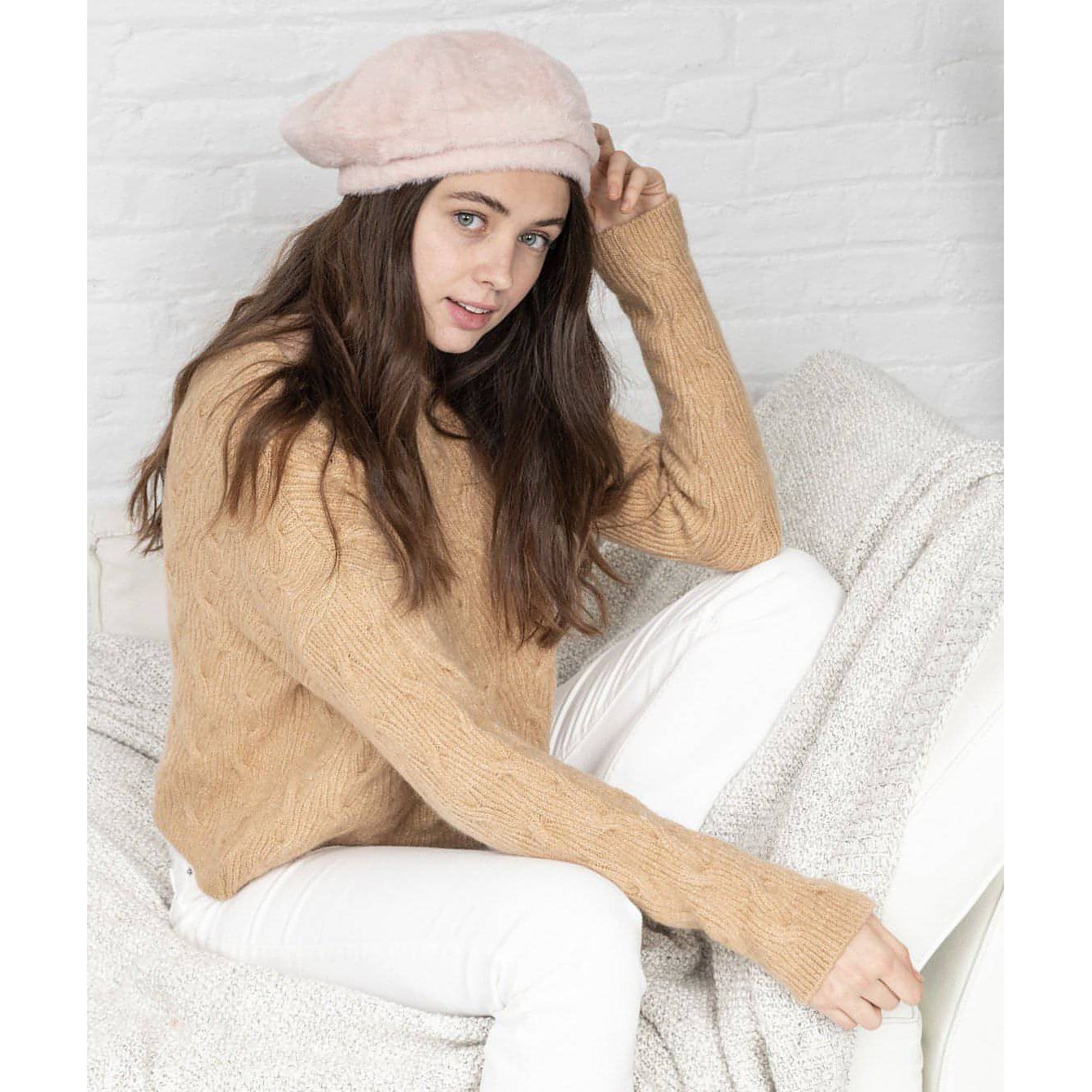 INC Solid Faux-Fur Beret (Blush) - Brandat Outlet, Women's Handbags Outlet ,Handbags Online Outlet | Brands Outlet | Brandat Outlet | Designer Handbags Online |