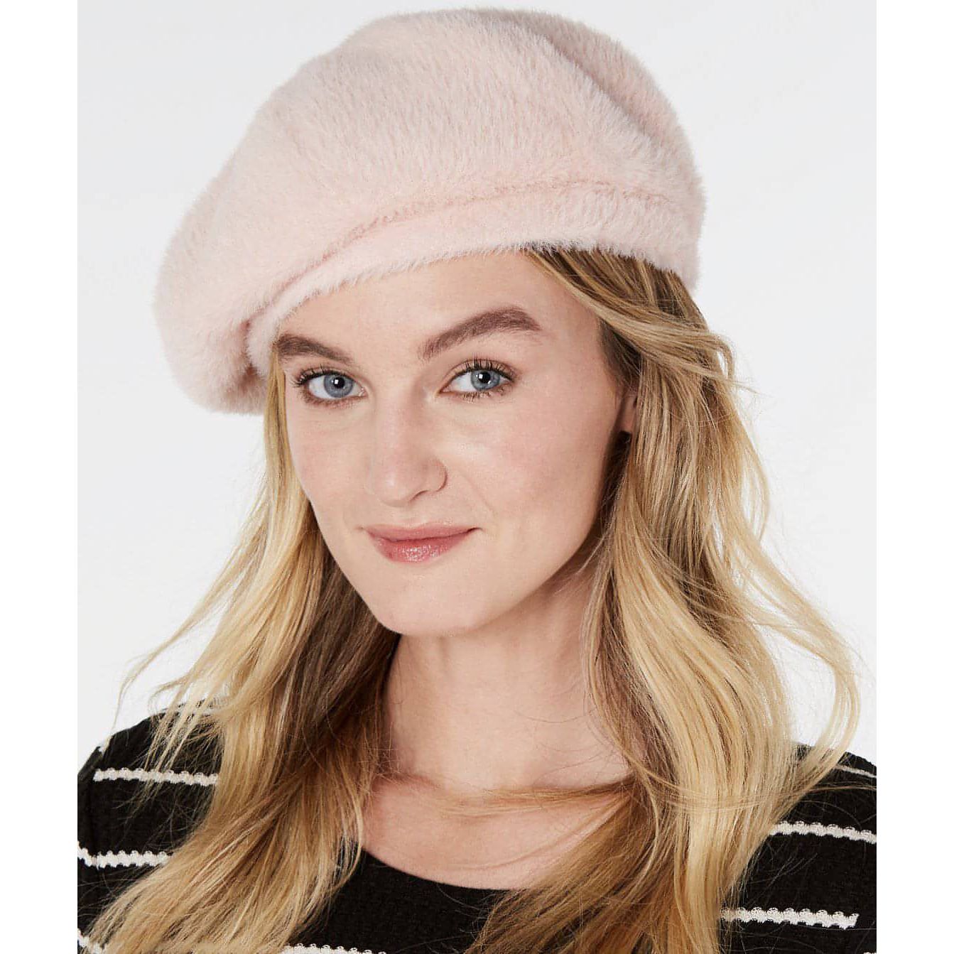 INC Solid Faux-Fur Beret (Blush) - Brandat Outlet, Women's Handbags Outlet ,Handbags Online Outlet | Brands Outlet | Brandat Outlet | Designer Handbags Online |