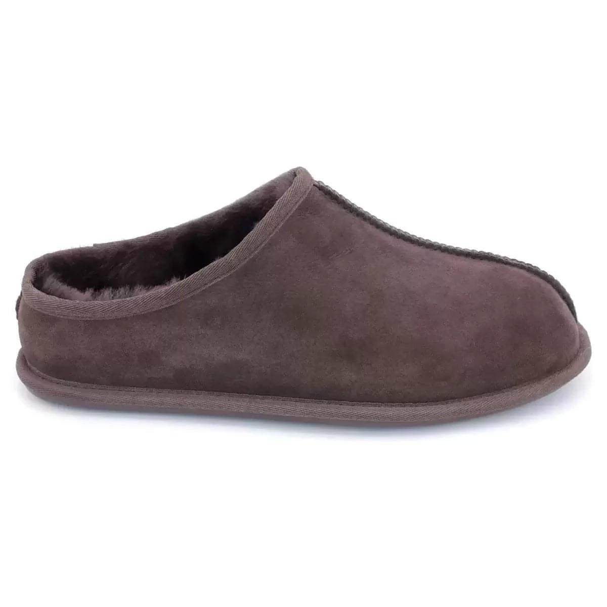 Kirkland Signature Men's Shearling Clog Slipper (Brown) - Brandat Outlet