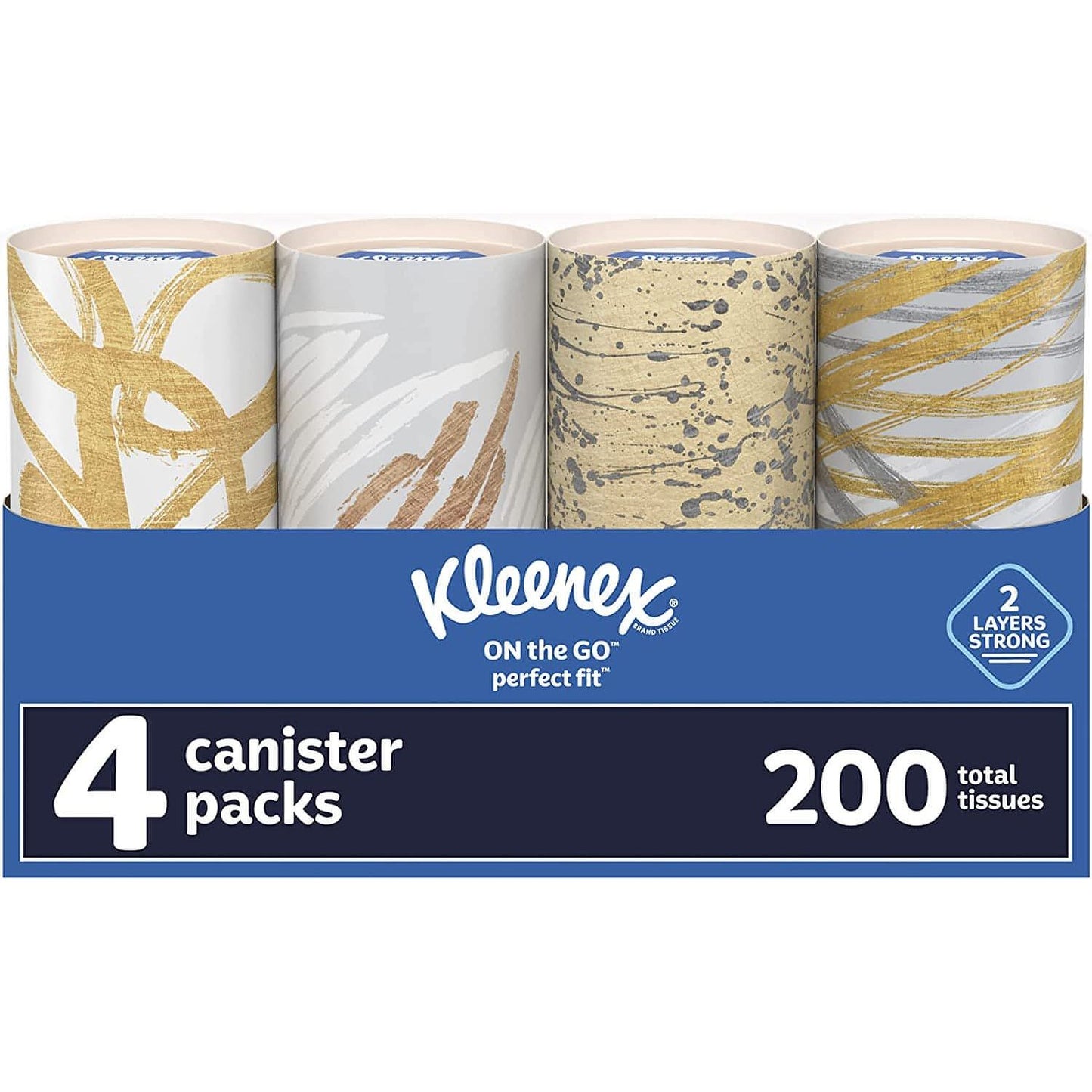 Kleenex Perfect Fit Facial Tissues, Car Tissues, 50 Tissues per Canister - Brandat Outlet