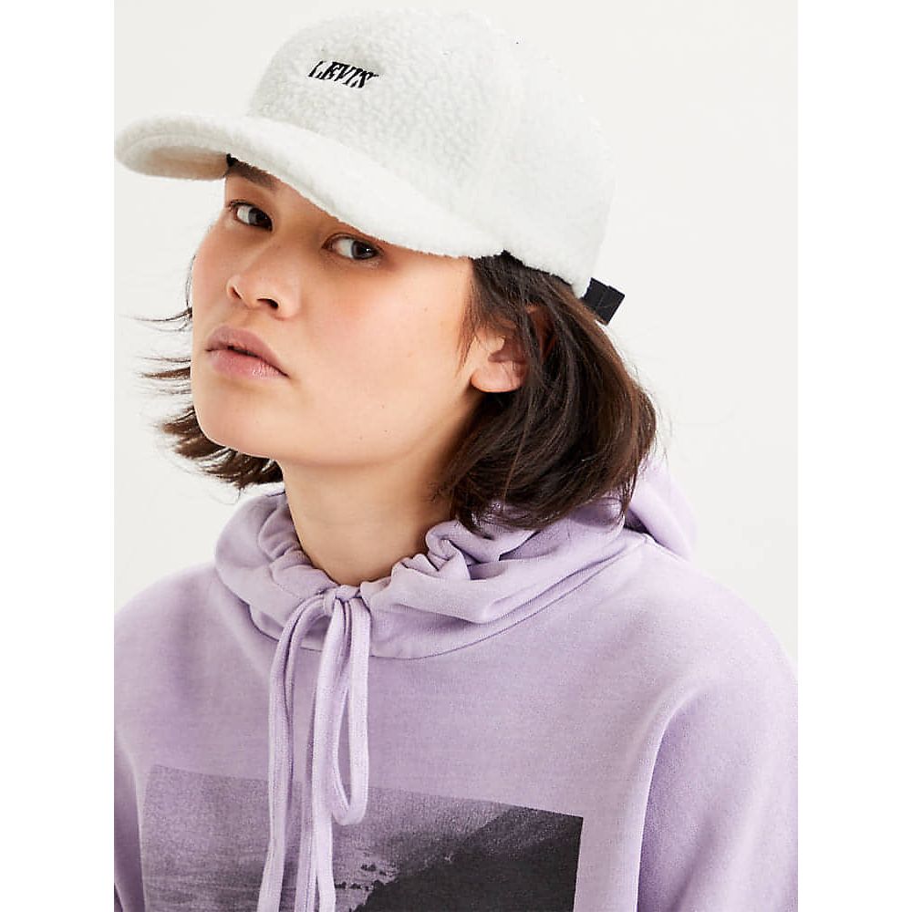 Levi's Sherpa Baseball Hat - White - Brandat Outlet