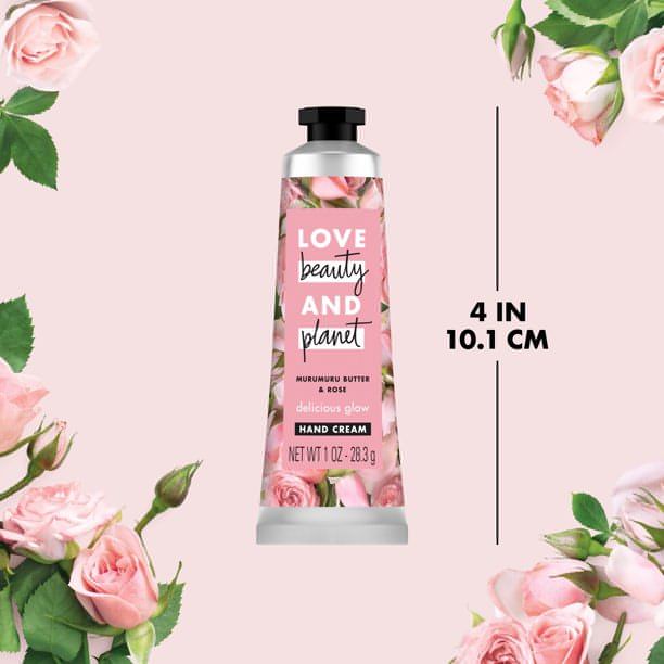 Love Beauty and Planet Murumuru Butter & Rose Delicious Glow Hand Cream Body Lotion - Rose - 1oz